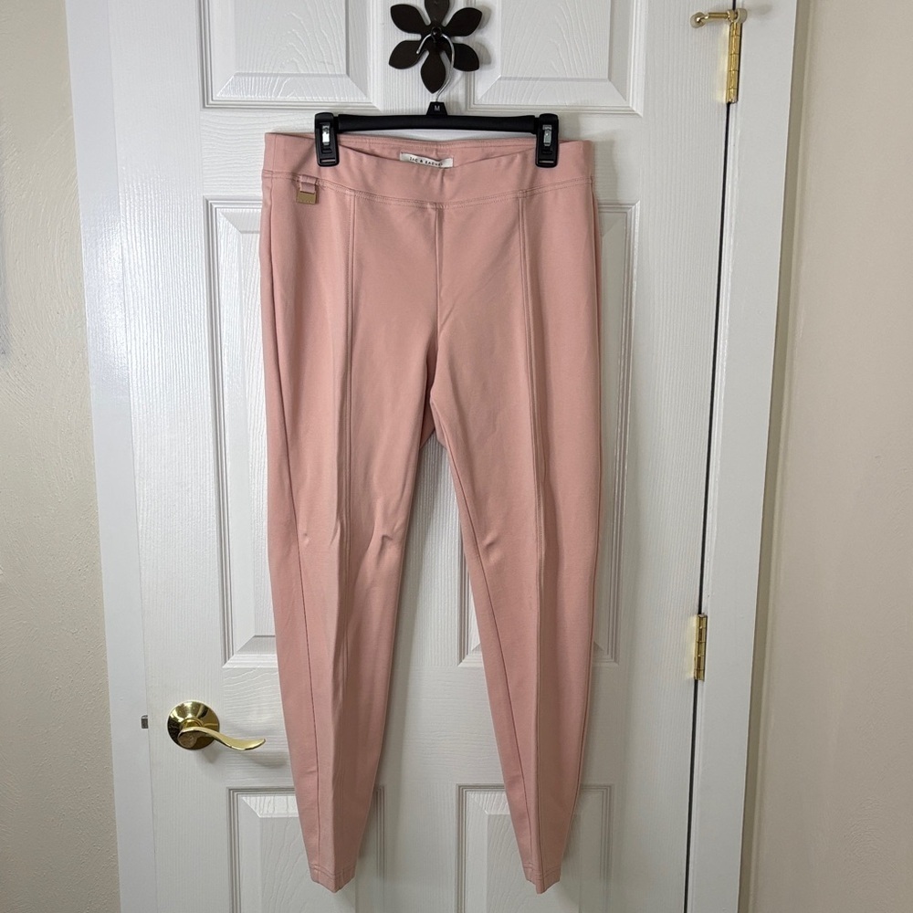 Zac & Rachel Peach Blush Leggings/Ankle Pants 65% washable Rayon Size XL